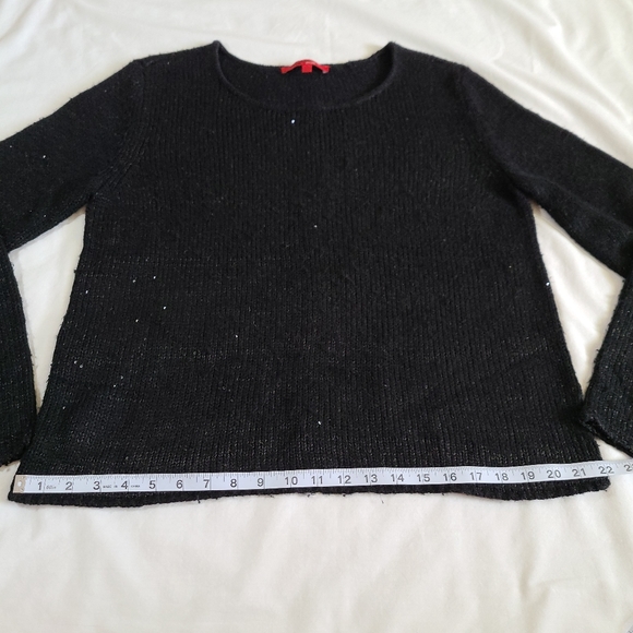 FUC Narciso Rodriguez Design Nation Black Sequined Knit Long Sleeve Sweater, L - Picture 8 of 15